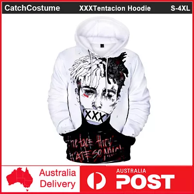 XXXTentacion 3D Printed Hoodie Long Sleeve Hooded Pullover Sweatshirt Jumper • $33.24