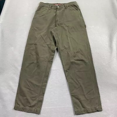 Vintage Old Navy Pants Mens 34 Long Green Twill Painter Carpenter Cotton Y2K • $25.99