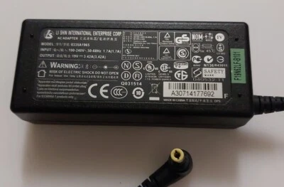 Genuine Li-Shin 0335A1965 19V 3.42A 65W AC Adapter Power Supply Charger PSU • £7.99
