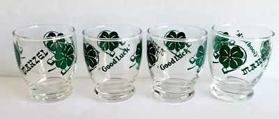 Lot 4 Vintage Irish Shamrock Shot Glasses MAHZEL St. Patrick's Barware • $12