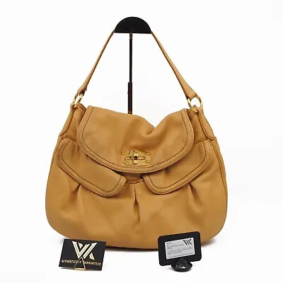 Miu Vitello Soft Tote Bag Luxury Calf Leather Designer Shoulder Bag Op • $299.28