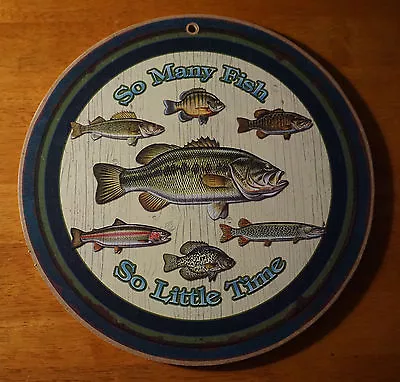 Bass Fishing Cabin Sign Fisherman Lodge Home Decor Rustic Primitive Style Wood  • $16.95