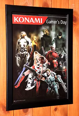 Konami Gamer's Day Metal Gear Solid Old Rare Promo Small Poster / Ad Page Framed • $62.98