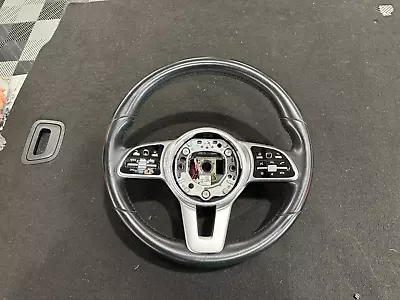 ✅ 17-20 OEM Mercedes W213 E350 Steering Wheel Leather W/ Pedal Shifter Black • $180
