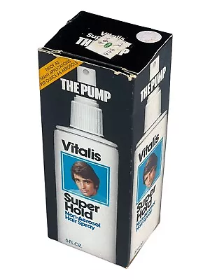 Vintage 1970s Vitalis Mens Hair Spray The Pump Super Hold Non Aerosol  5oz NEW • $28