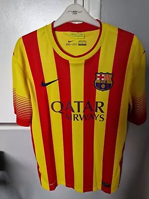 £40 • Buy FC Barcelona Away Senyera Shirt 13/14 Xavi 6