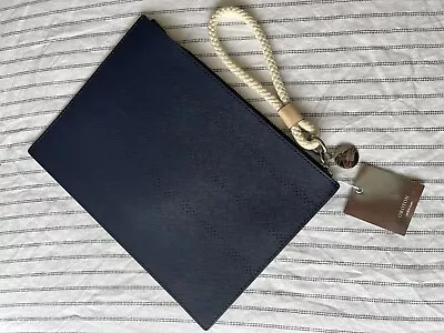 Oroton Logo Navy Wristlet Clutch Brand New With Tags • $55