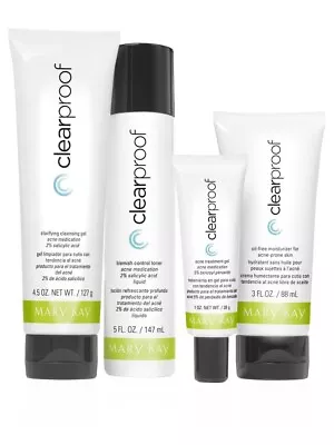 Mary Kay ClearProof Acne System 4 Four Piece Set NIB Exp 01/2025 FULL SIZE NEW!! • $42