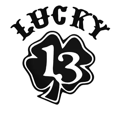 Lucky 13 Thirteen Shamrock 4 Four Leaf Clover Vinyl Decal / Sticker • $3.99