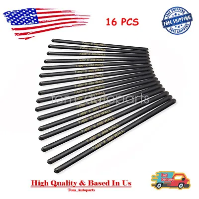 16PCS LS 5/16  Hardened 7.400  Chrome Pushrods For GM LS1 LS2 LS3 LS6 L92 L99 US • $61.26