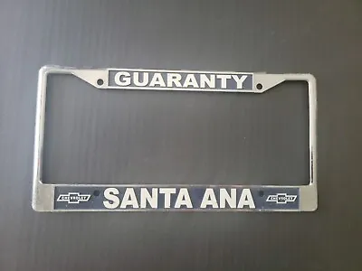 GUARANTY CHEVROLET SANTA ANA  Vintage California Dealer License Plate Frame • $45