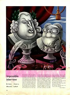1933 Covarrubias - Samuel Johnson And Woollcott - Vanity Fair - Very Rare • $58