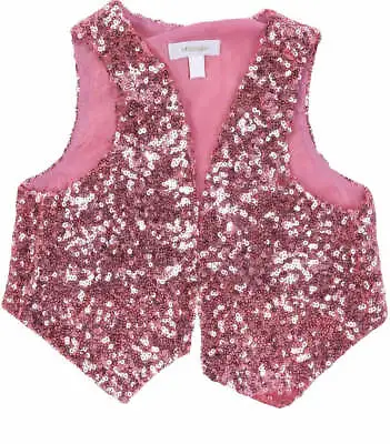 Gorgeous Microbe Couture By Miss Grant Pink Sequinned Vest Made In Italy • $48.70