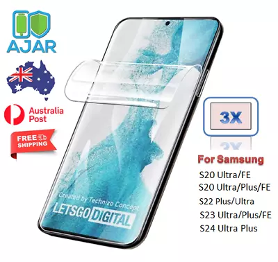 3XHydrogel Screen Protector For Samsung Galaxy S20 S21 S22 S23 S24(Ultra Plus FE • $2.99