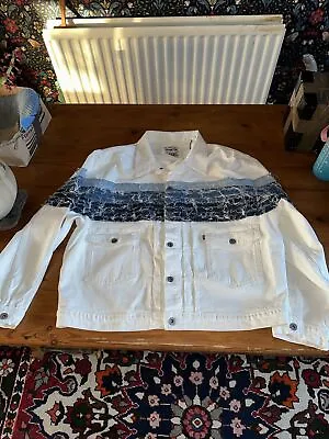 Vintage Retro Levis Strauss & Co White Denim Jacket Size M • £25