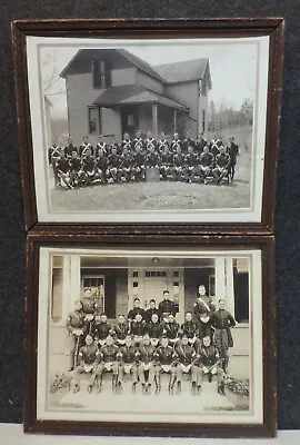 2 VINTAGE 1890's MILITARY ACADEMY AXM NEW YORK CADET GROUP IN UNIFORMS PHOTO • $19.99