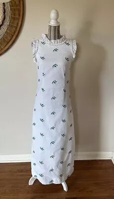 Vintage 60s Jamison Embroidered Dragon Maxi Dress Woman's S/M • $35