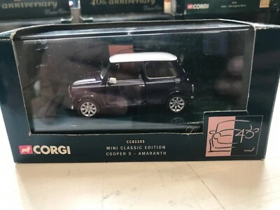 CORGI.CC82205.MINI COOPER S CLASSIC EDITION.AMARANTH 40th ANNIVERSARY L/E 320 • £24.99