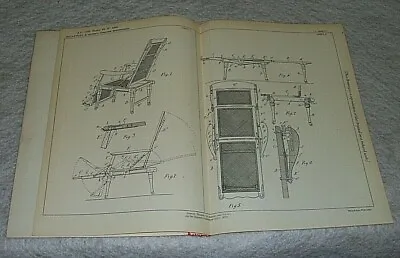 IMPROVEMENTS IN CONVERTIBLE CHAIRS PATENT McCAFFREY DETROIT MICHIGAN USA 1896 • $6.31