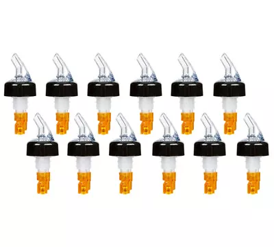 (Pack Of 12) Measured Liquor Pourers 0.5 Oz Clear Spout W/ Orange Tail Pourer • $40.88