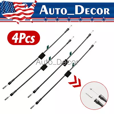 (4 PCS) Rear Door Lower Side Door Latch Release Cable For 97-04 Ford F150 F250 • $23.89