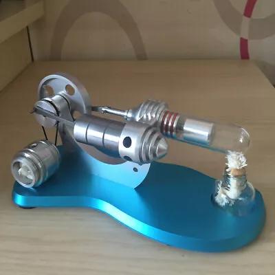 New Vaccum Engine Toy Hot Air Stirling Engine Model Motor Power Generator W/ LED • $49.99