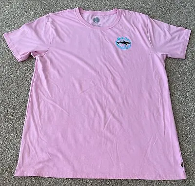 Maui & Sons Shark With Sunglasses Retro Neon Pink T-Shirt Mens XL • $25