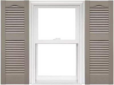 Mid America Open Louver Vinyl Shutters 14.5in. Wide (1 Pair) - 14.5 X 25 002 ... • $40