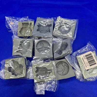 $9.99 • Buy Mixed Lot Of 10 Candy Mint Rubber Molds Can,Bell,Chicken,Flower,Plane +More N