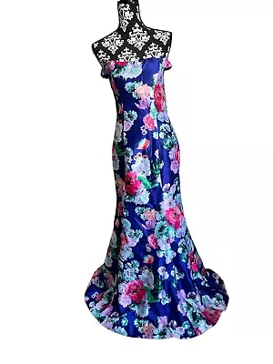 My Michelle Floral Mermaid Size 5 Beautiful Off The Shoulder Lace Up Back Prom • $64.99