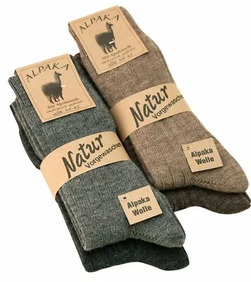 Alpaca & Merino Cashmere Wool - Thin Knitted Bed House Socks Super Soft & Warm • £15.69