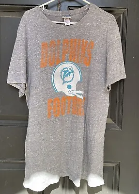 Miami Dolphins Junk Food Clothing T-shirt Size XXL Heather Gray • $25