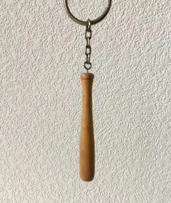 Vintage Keychain MINI WOOD BASEBALL BAT Key Ring Fob • $12.96