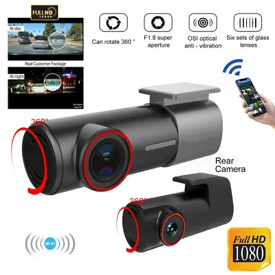 $129.59 • Buy U700 Dual Dash Car Camera Cam Front And Rear Night Vision WiFi 1080P 170° Angle#
