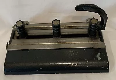 Vintage Master Products MFG CO Heavy Duty 3 Hole Punch Series 1000 Adjustable • $22