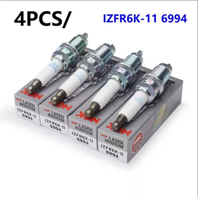 4pcs IZFR6K11 6994 Laser REAL IRIDIUM Spark Plugs Fit For Accord Civic CRV Acura • $13.34