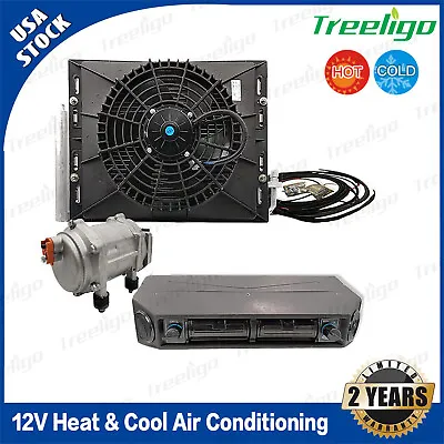 12V A/C Kit Universal UnderDash Evaporator Heating & Cooling Electric Compressor • $999.99