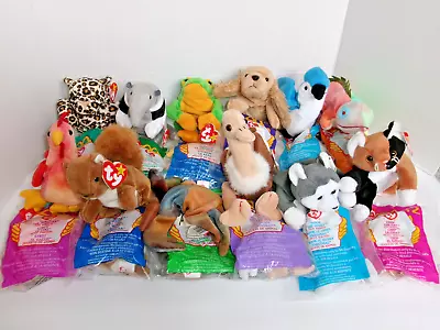 1999 Ty McDonalds Teenie Beanie Babies New Sealed MINI & LARGE Set Of 12 Bag Lot • $37.50