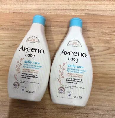 Aveeno Baby Baby Gentle Bath And Wash White 400 Ml (Pack Of 2) • £11