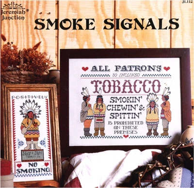 $5.25 • Buy Jeremiah Junction SMOKE SIGNALS 2 Cross Stitch Charts/Leaflet  American Indians
