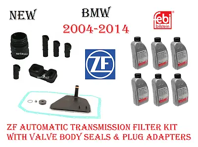 $273.33 • Buy Transmission Filter Kit With Valve Body Sleeves Adapter & X6 Trans Fluid For BMW