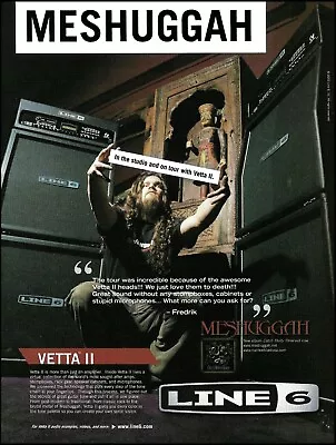 Meshuggah Marten Hagstrom 2005 Line 6 Vetta II Guitar Amp Advertisement Ad Print • $4