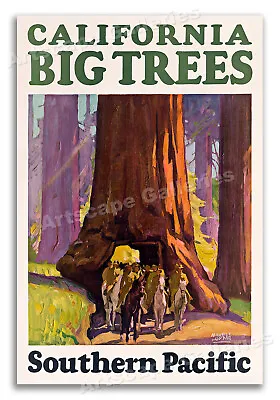 $24.95 • Buy 1927 California Redwoods Big Trees - Vintage Travel Poster Art Print - 24x36