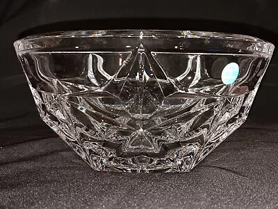 New Tiffany & Co Crystal Bowl Star Pattern Raised Relief Nautical Signed Sticker • $19.99