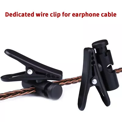 Headphone Earphone Cable Wire Cord Clip Nip Clamp Collar Lapel Shirt Hold  YK • £3.79