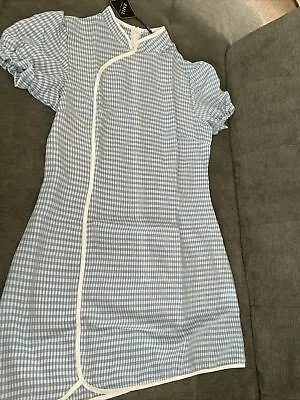 Zaful Baby  Blue Small Check Dress Size 14 • £19.52