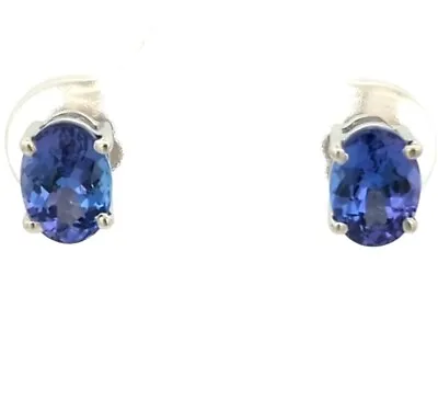 Video 1.88CT 925 Sterling Silver Natural Tanzanite AAA Grade Stud Earrings  • £240.32