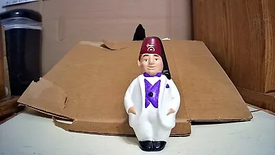 Vintage Rare Shriner Ceramic Figurine In A White Tuxedo And A Purple Vest • $19.99