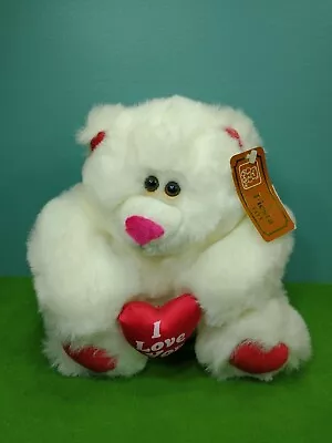 1989 Fiesta Concession Corp America Wego Teddy Bear Plush I Love You 9  • $7.99