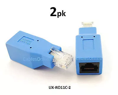 2-PACK Cisco Console Rollover Adapter For RJ45 Ethernet Network Cables UX-RO11C • $12.95